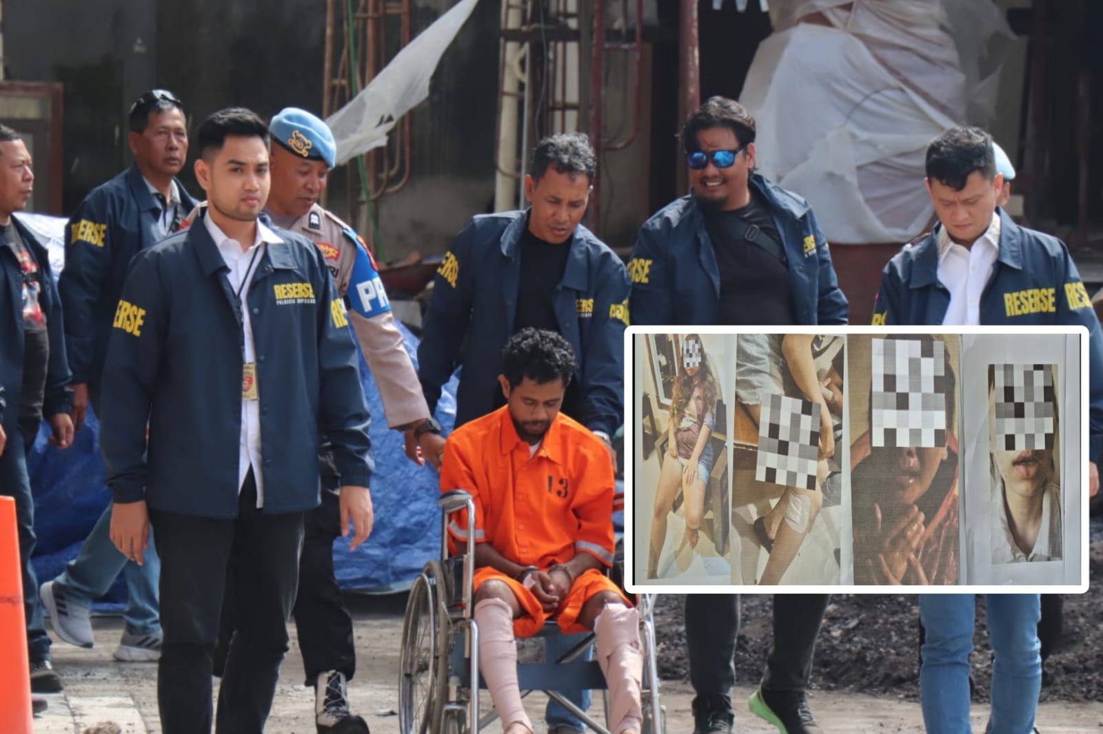 DILUMPUHKAN: Kaki lelaki kelahiran Ende, Flores, yakni Viktorius Ariano Pukul, 25, ditembak dan duduk di kursi roda, Senin (19/5/2025).