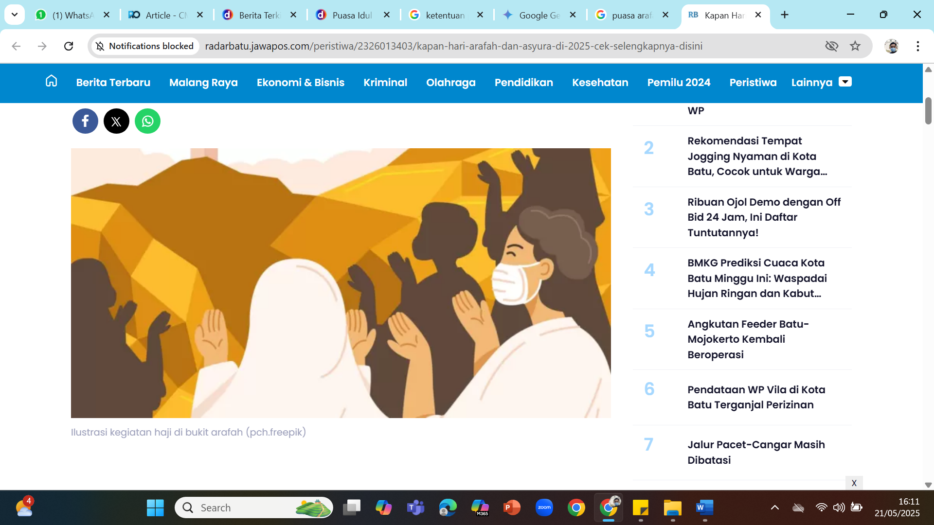 Puasa Arafah - ilustrasi