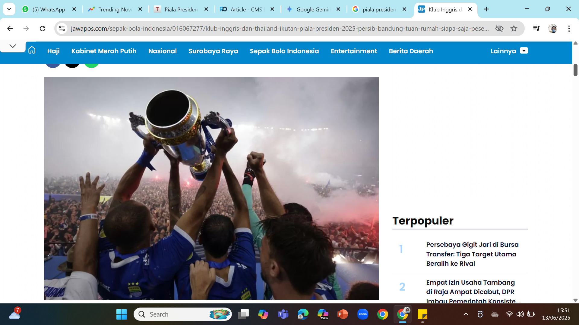 Ilustrasi - Piala Presiden