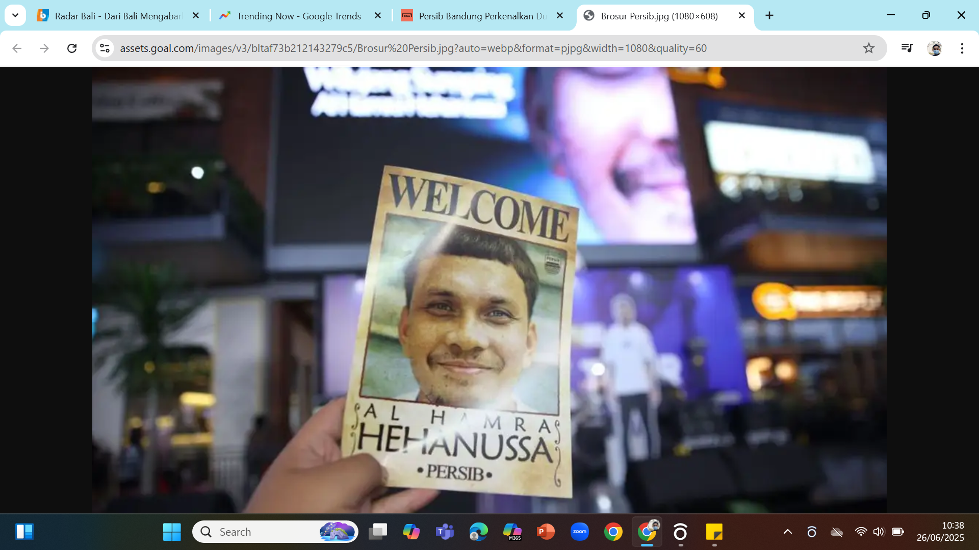 KREATIF - Poster Perkenalan Pemain Persib Alhambra Hehanussa