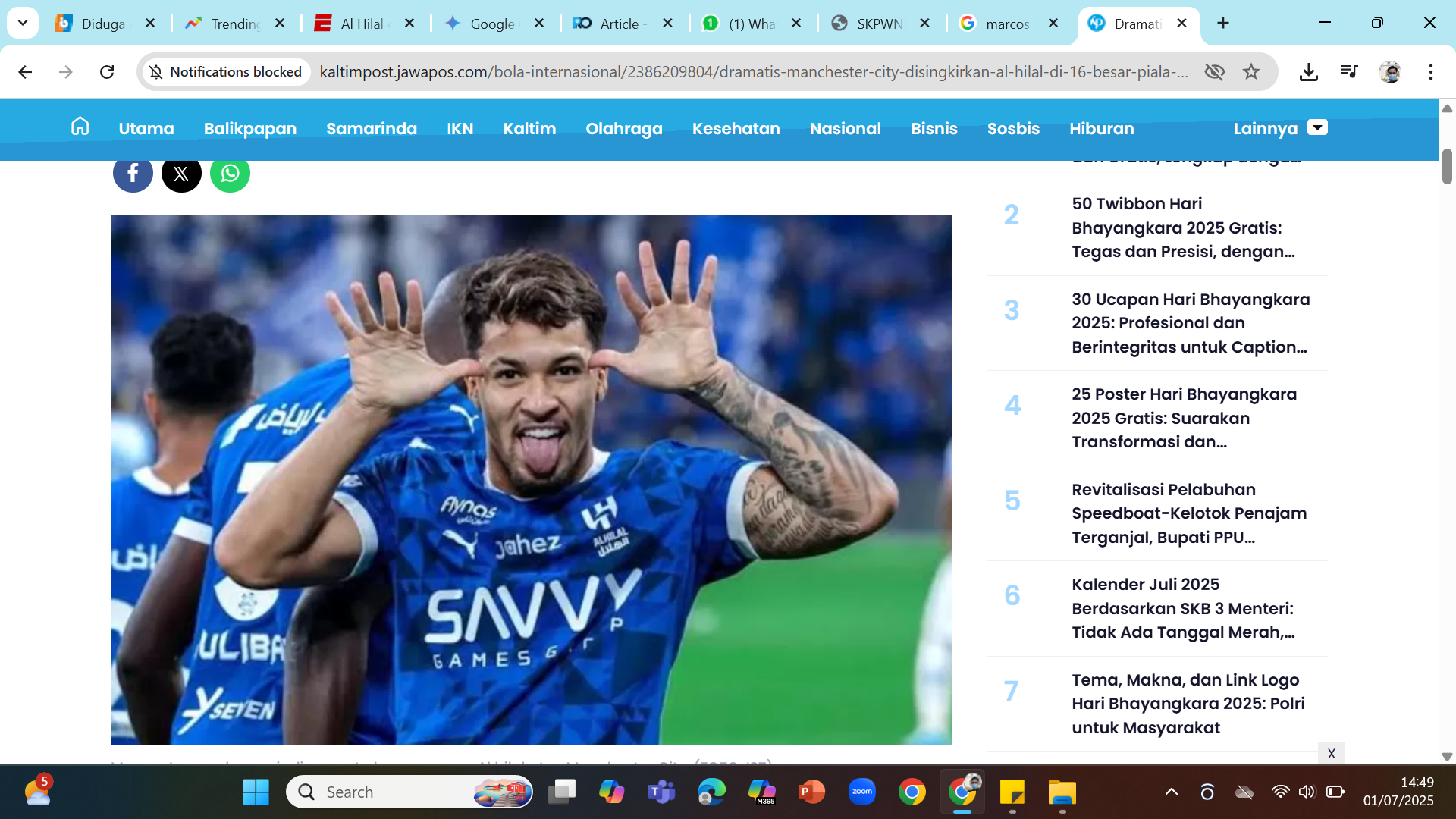 BINTANG BARU - Penyerang Al Hilal Marcos Leonardo