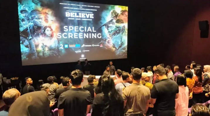PREMIER: Nobar Film BELIEVE di Bali pada Jumat (4/7/2025). (pomdam_udayana)