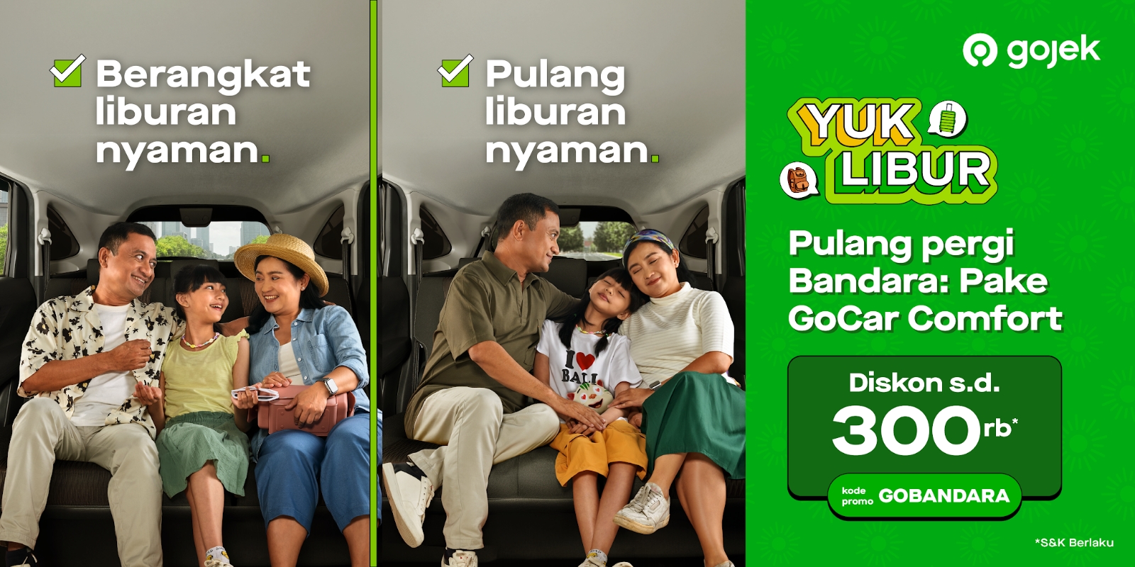 Setelah sukses di momen Akhir Tahun dan Idul Fitri, Yuk Libur juga hadir di musim liburan sekolah dengan berbagai potongan harga dan penawaran spesial.