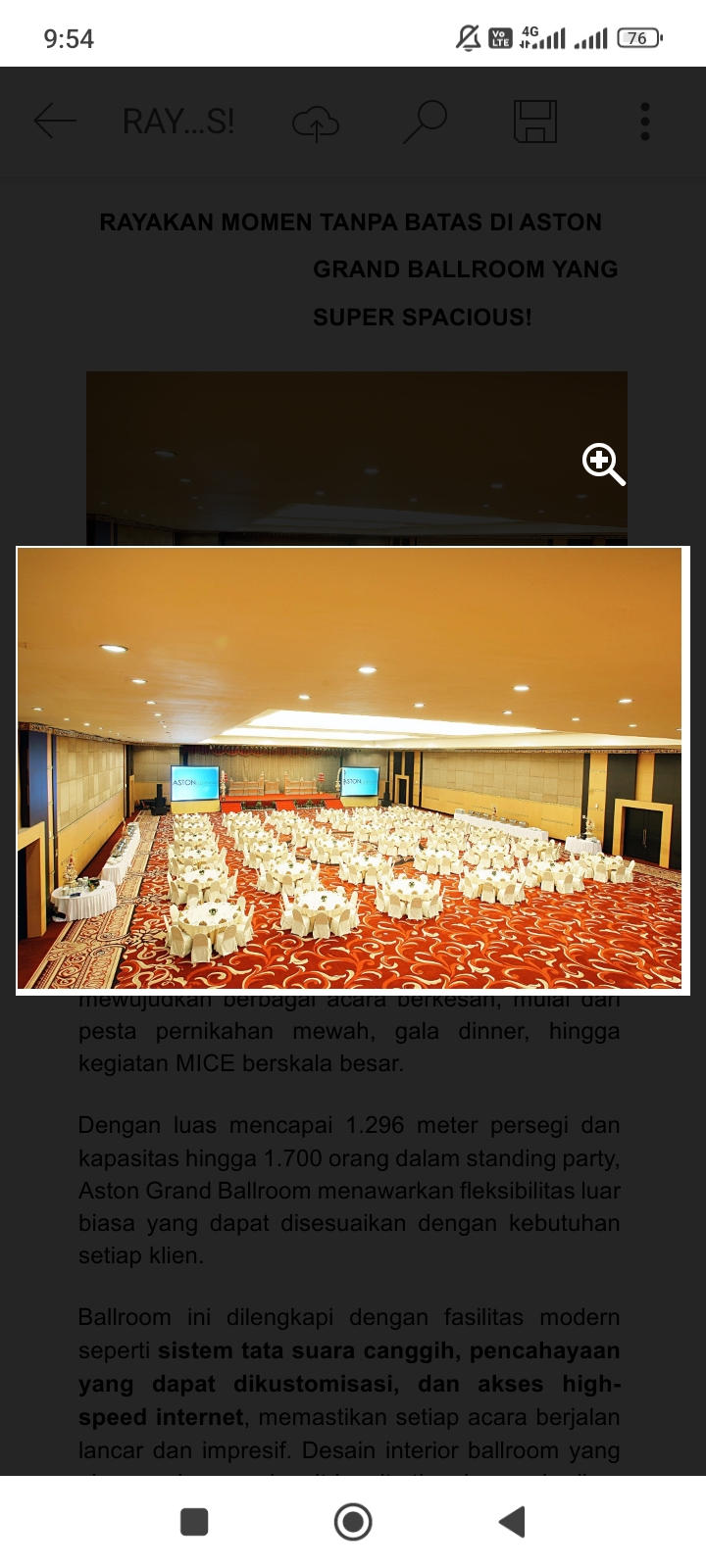 Foto: ASTON Grand Ballroom & Voyage.