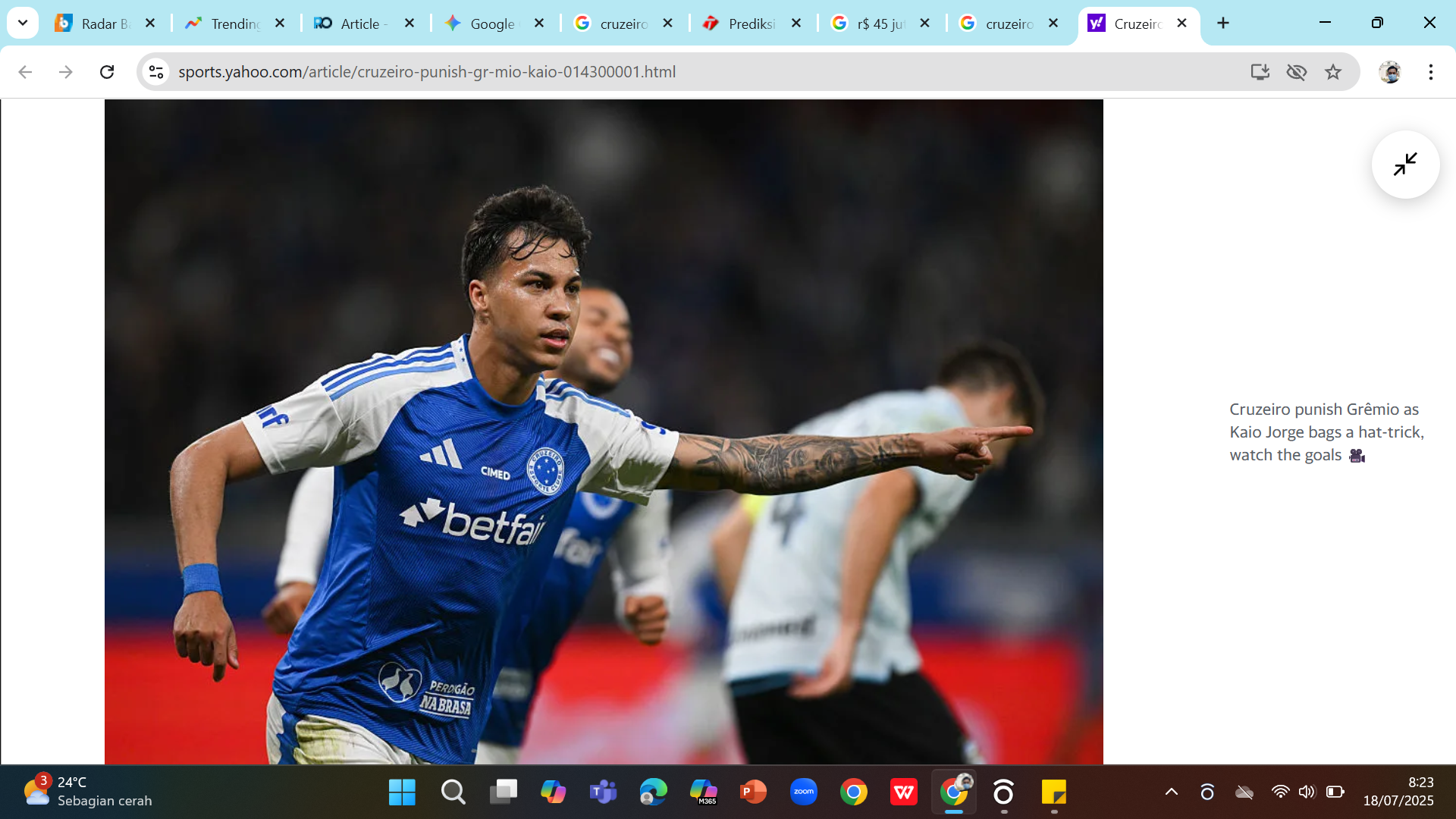 Striker Cruzeiro Kaio Jorge