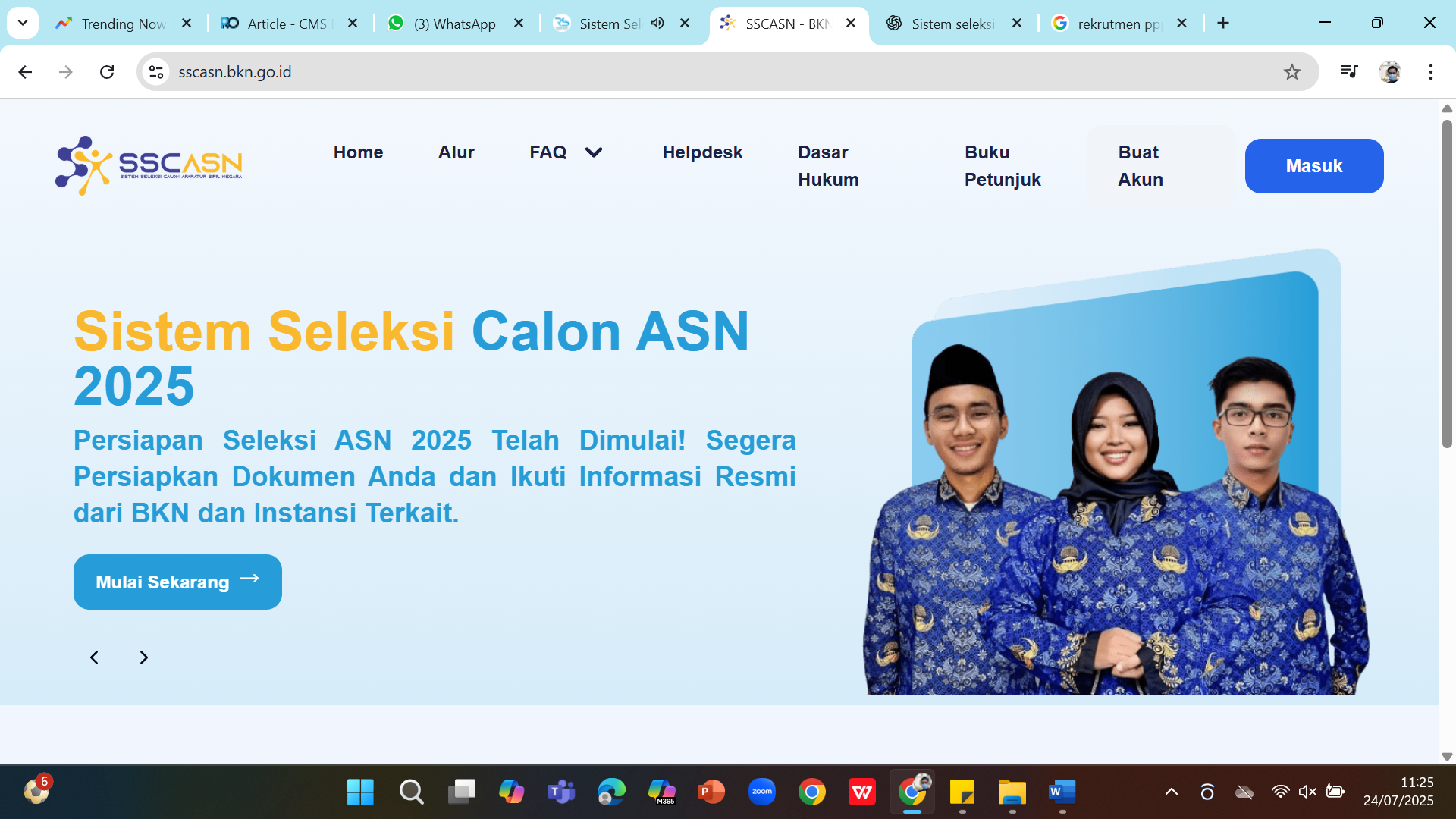 SEGERA DIBUKA - Sistem Seleksi Calon ASN 2025 telah dibuka oleh BKN
