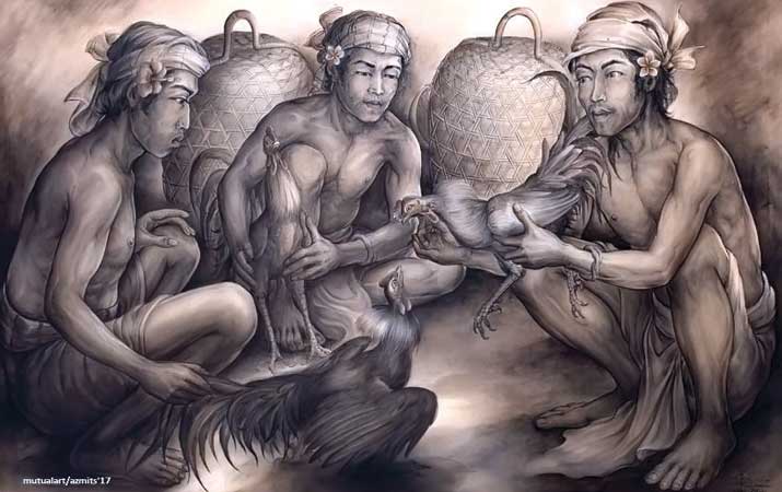 MAKAN KORBAN: Ilsutrasi aduan ayam bersenjata taji, di Denpasar Timur ikut memakan korban.