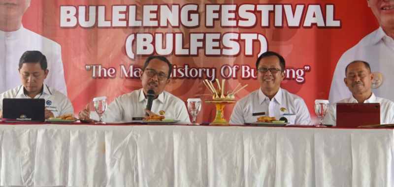 BEBER TEMA TOPENG : Jumpa pers Bulfest 2025.Festival ini kembali digelar, setelah vakum sekian lamanya. (Foto: Pemkab Buleleng untuk Radar Bali)