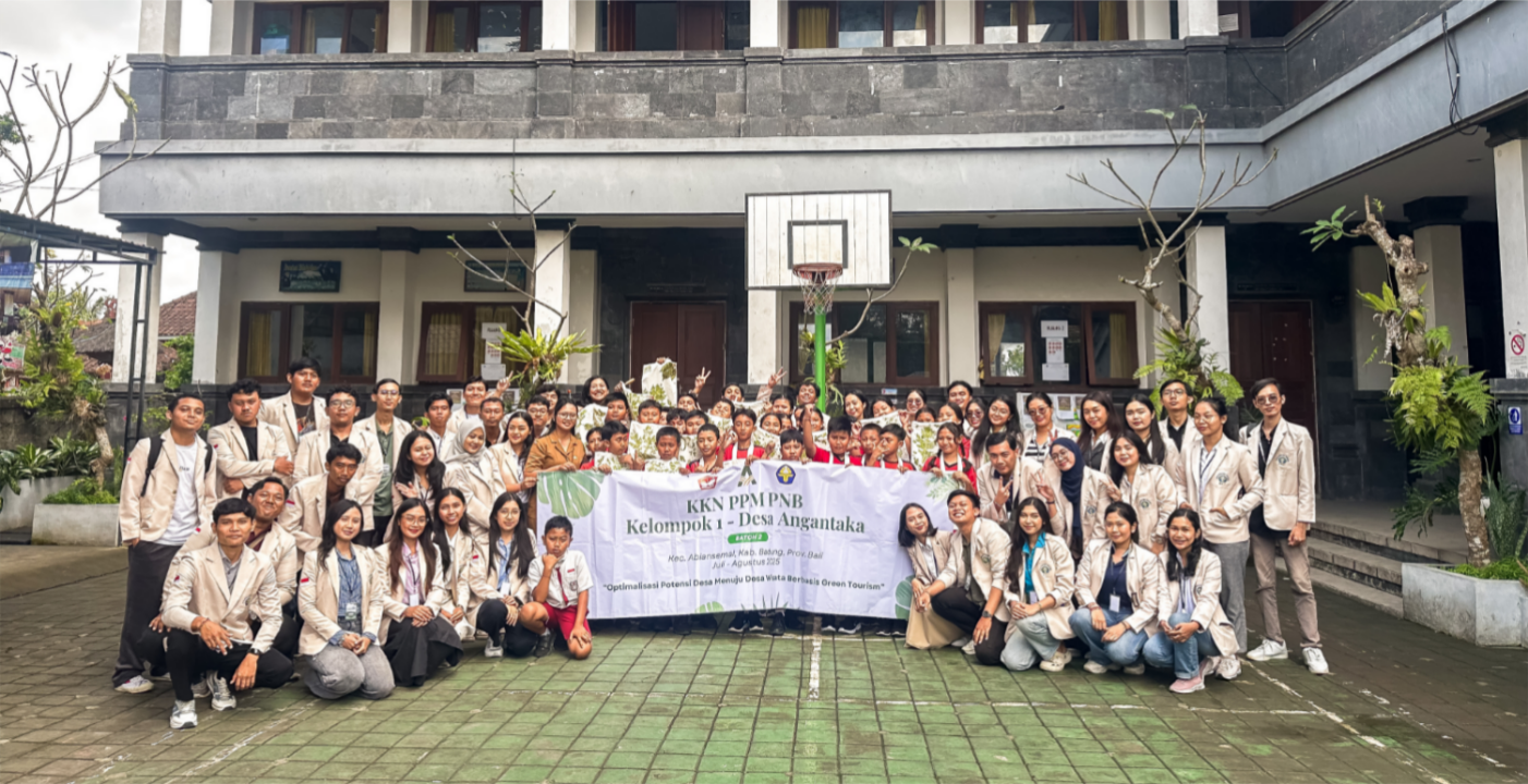 Kelompok 1 Kuliah Kerja Nyata Pembelajaran Pemberdayaan Masyarakat Politeknik Negeri Bali (KKN PPM PNB) di Desa Angantaka.