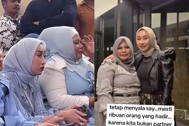 Miss Gosip bersama Reza Gladys saat hadiri persidangan Nikita Mirzani
