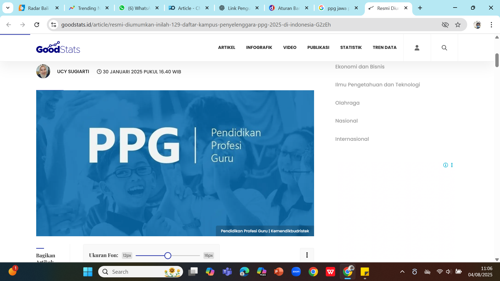 Ilustrasi - Pendidikan Profesi Guru