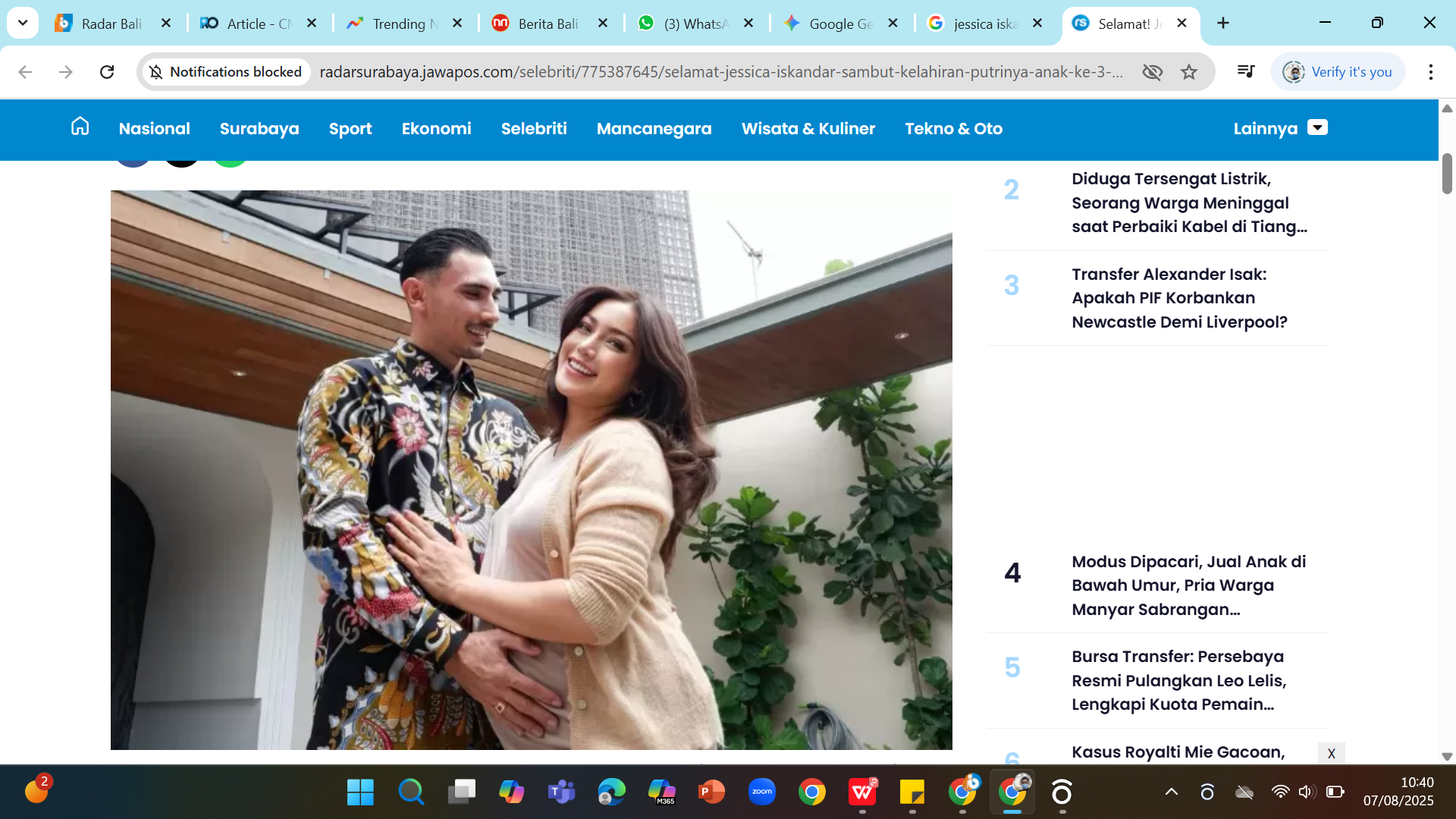 Jessica Iskandar dan Vincent Verhaag