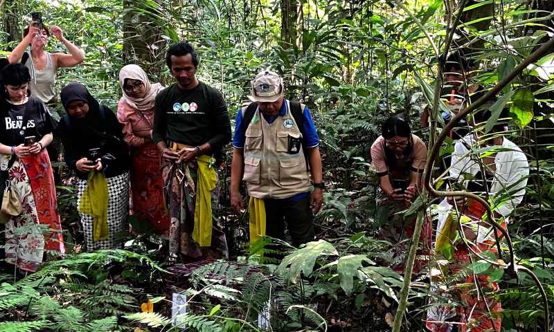 DILEPASLIARKAN : Pelepasan trenggiling oleh Bali Wildlife Rescue Center Pusat Penyelamatan Satwa (PPS) Tabanan, bersama relawan masyarakat desa adat Utu, Desa Babahan, Penebel.  (juliadi/radar bali)