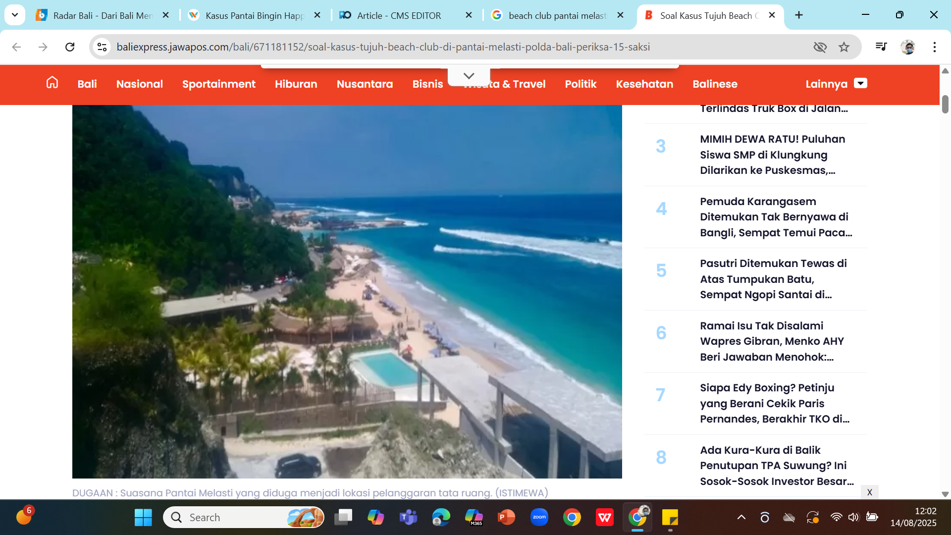SENGKETA - Beach club di Pantai Melasti