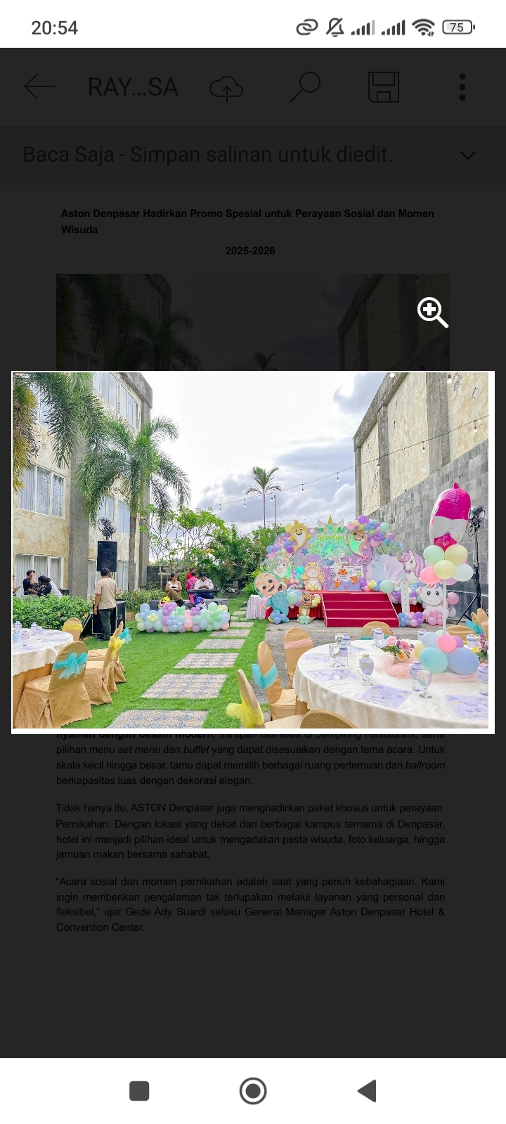 Amphitheater - Aston Denpasar.