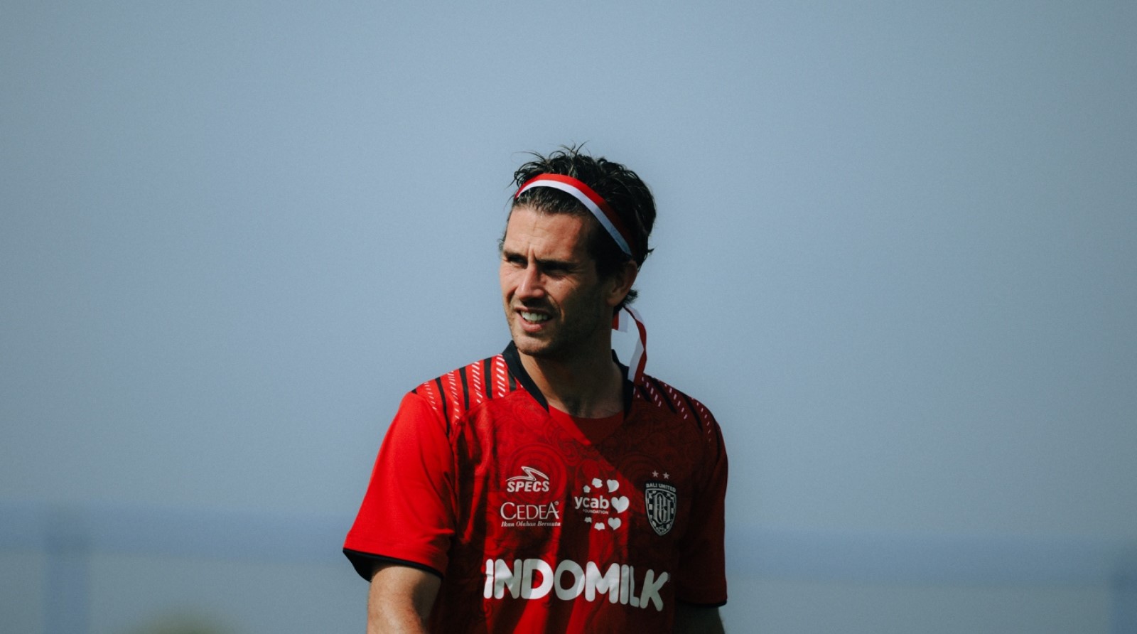 Jordy Bruijn dalam latihan perdana di Bali United Training Center Pantai Purnama Gianyar