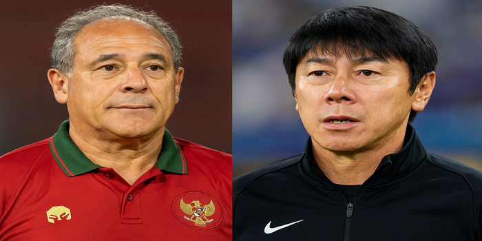 ADU GENGSI - Pelatih Timnas Indonesia U-23 Gerald Vanenburg akan menghadapi Timnas U-23 Korea Selatan yang dilatih Shin Tae Yong