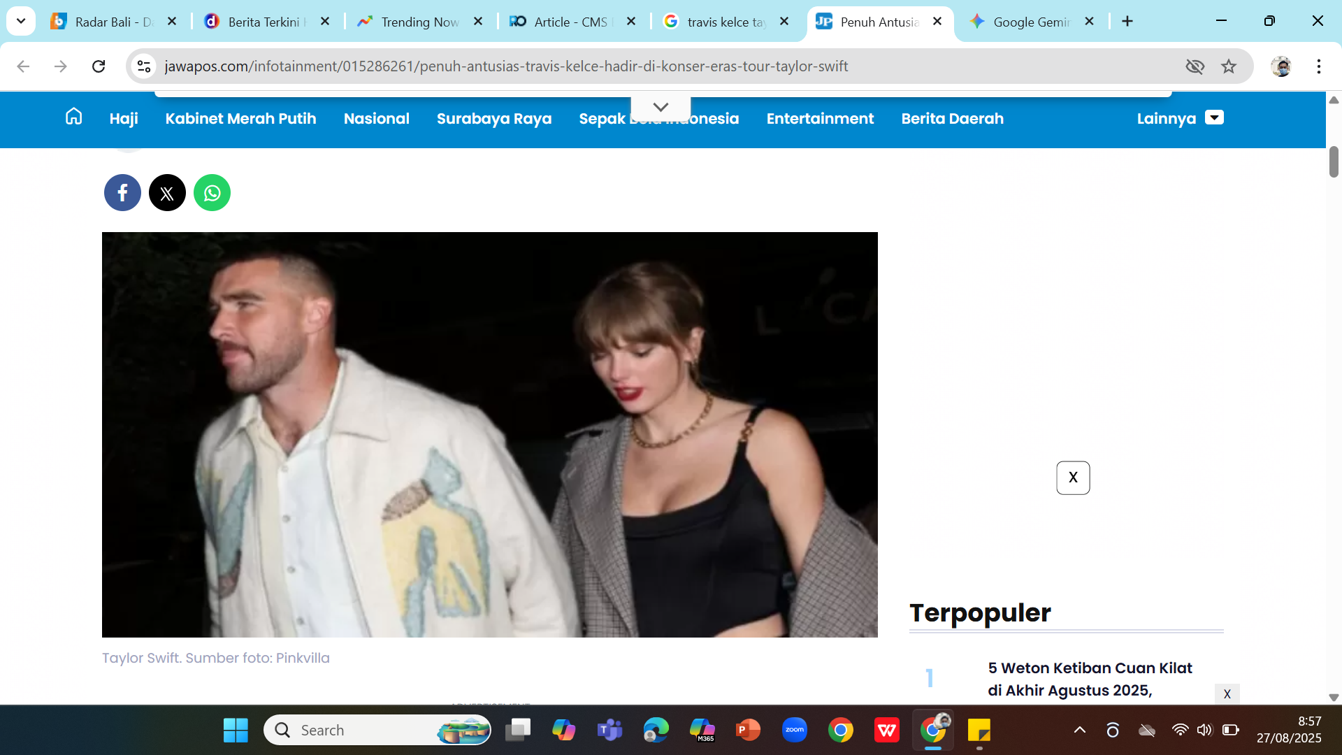 POWER COUPLE - Taylor Swift dan Travis Kelce