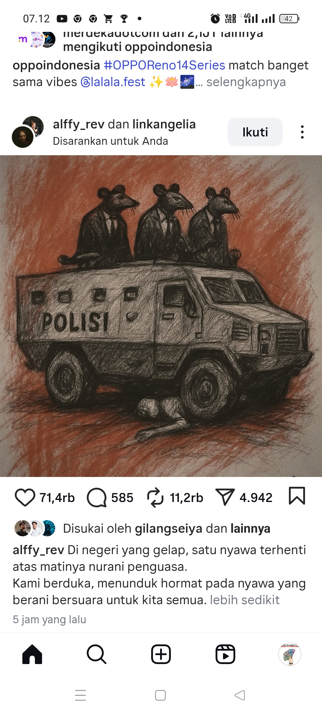 Ilustrasi demo DPR yang memakan korban