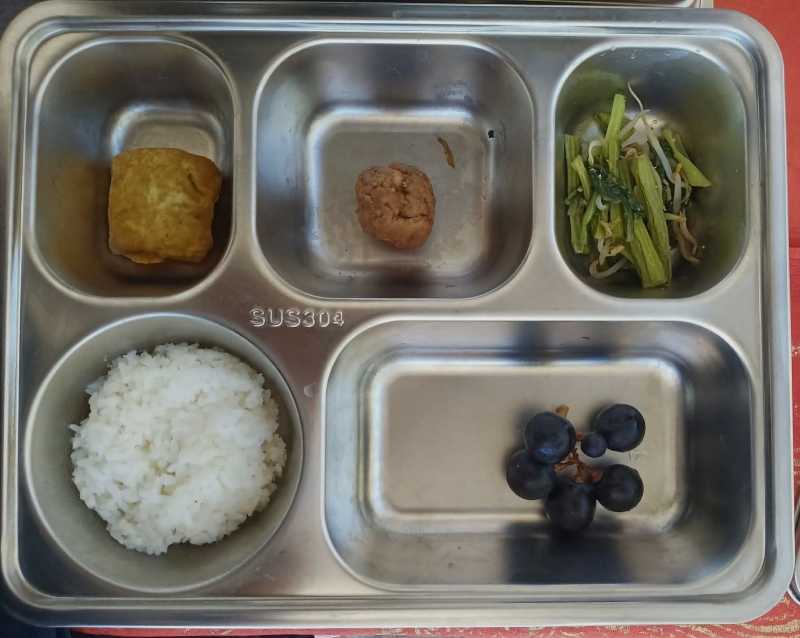 VIRAL : Ini foto  menu MBG minimalis di SDN 1 Baktiseraga, yang viral (Istimewa)