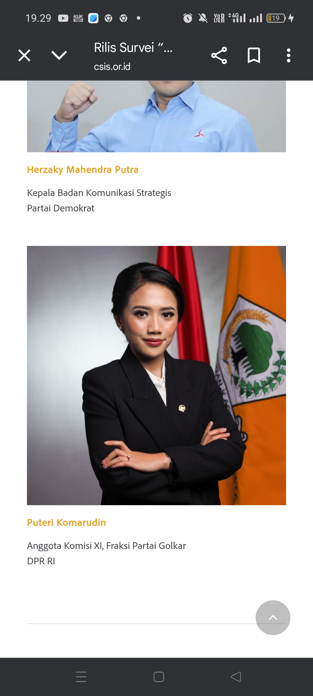 Puteri Anetta Komarudin disebut sebagai kandidat kuat pengganti Dito Ariotedjo