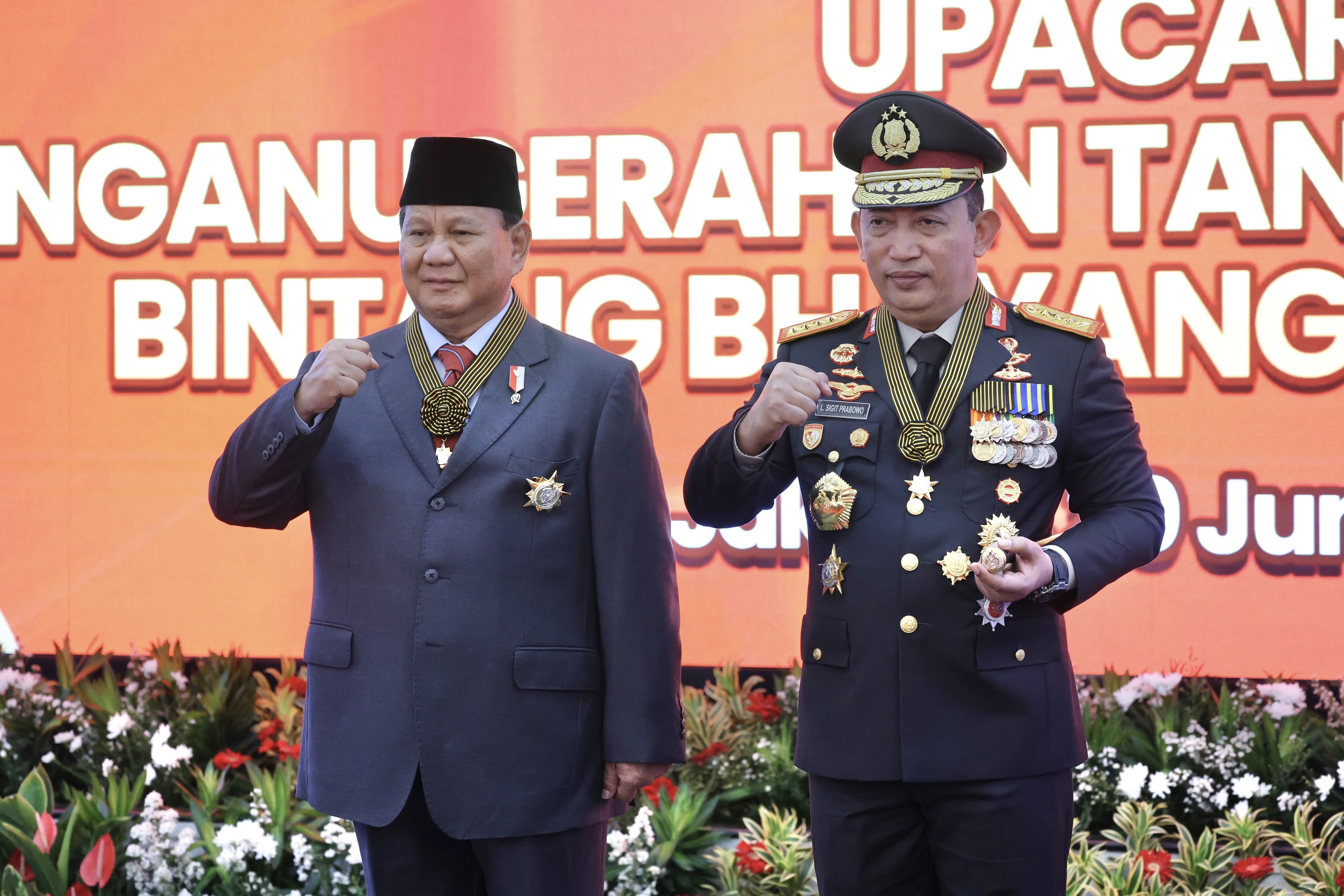 Presiden Prabowo dan Kapolri Listyo Sigit Prabowo