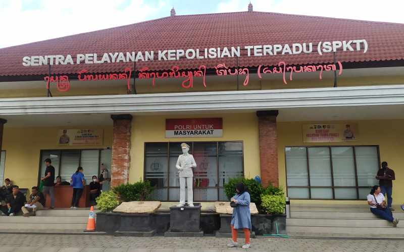 SPKT Polres Jembrana. Masyarakat dapat memohon SKCK secara online melalui aplikasi Presisi Polri. (Foto: M.Basir)