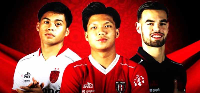 TRIO ASET MASA DEPAN: (Dari kiri) Rahmat Arjuna, Kadek Arel dan Jens Ravens. (foto: media Bali United)