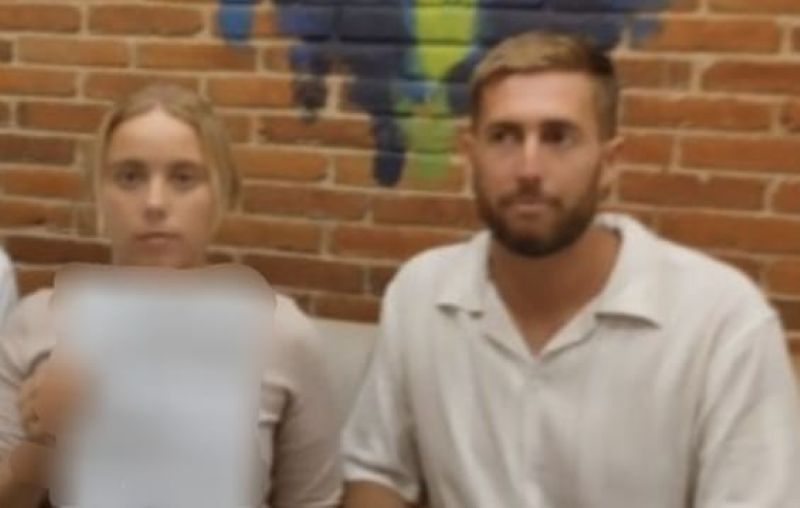 TERLAPOR: Dua terlapor masing-masing bernama Adam Richard Swope warga negara Amerika Serikat dan wanita Jerman yakni Samara Katharina Erica Grisar