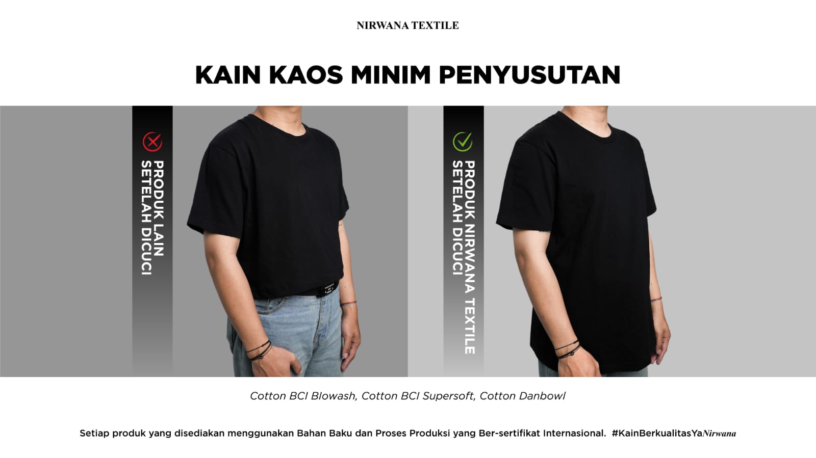 KAIN BERKUALITAS: Nirwana Textile menawarkan variasi kain cotton berkualitas yang menunjang penampilan.
