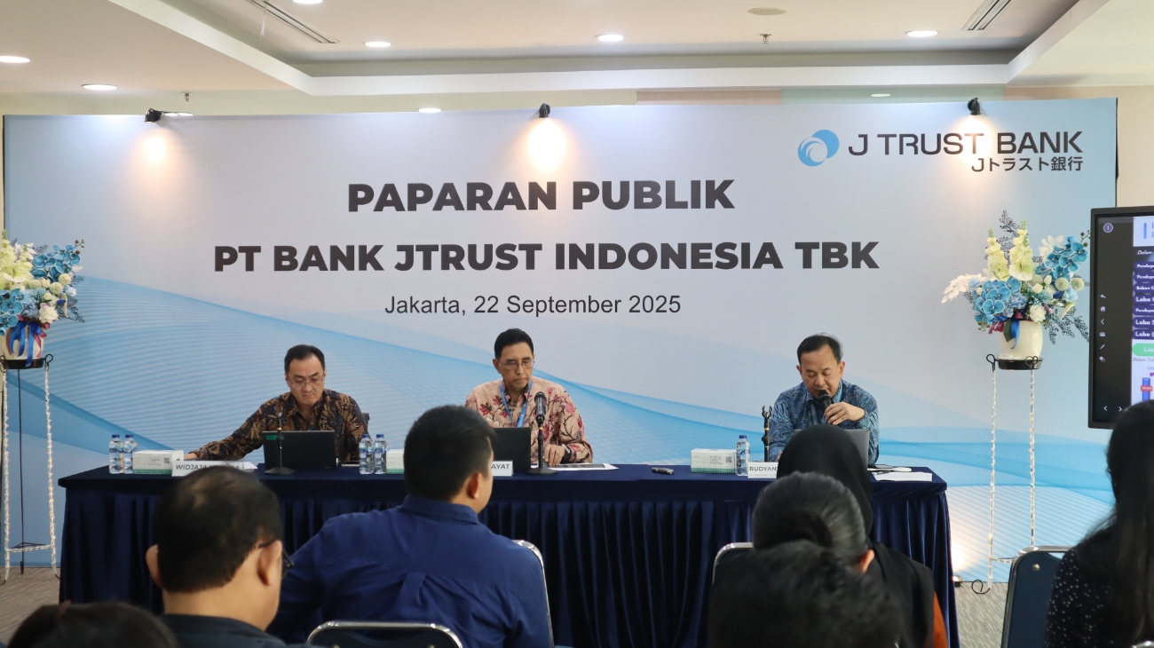 KINERJA POSITIF: J Trust Bank menggelar Paparan Publik dengan agenda terkait kinerja Tahun Buku 2024 dan Semester I tahun 2025 (J Trust Bank)