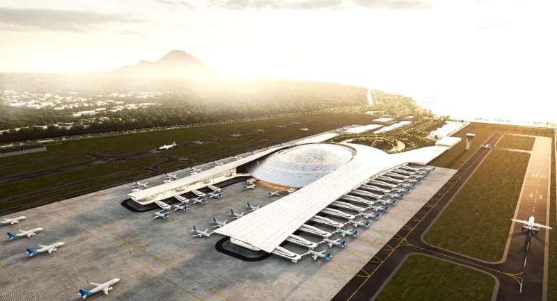GAMBARAN BENTUK BANDARA : Desain Bandara Bali Utara yang resmi diluncurkan. Konsepnya mengambil filosofi Bali, yakni Tri Hita Karana, Bedawang Nala, hingga Bhurloka.(Istimewa)