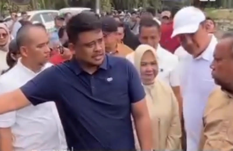 MENANTU JOKOWI DINILAI BERMAIN API : Guberur Sumatera Utara Bobby Nasution merazia  plat BL yang beroperasi di wilayah Sumut dan meminta menggantinya dengan plat BK. (Foto: : istimewa)