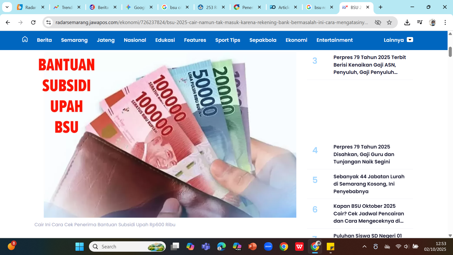 ILUSTRASI - Pencairan Bantuan Subsidi Upah (BSU) Bulan Oktober 2025