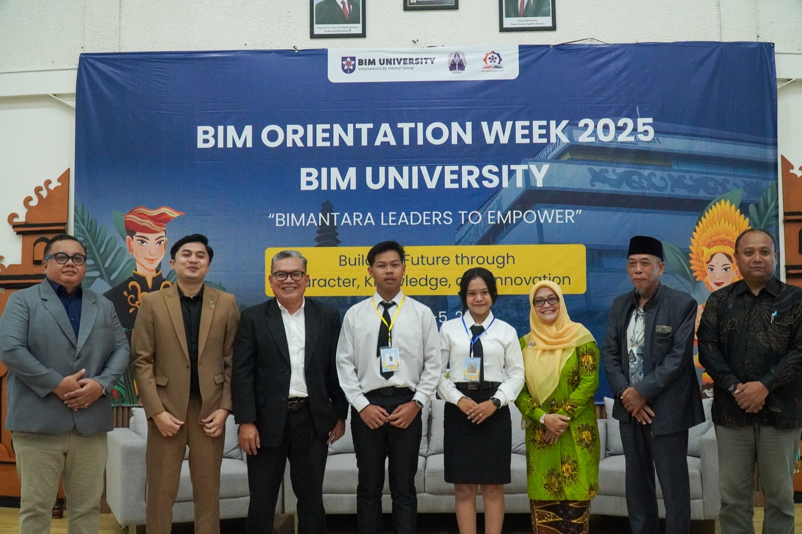 Suasana Opening Ceremony BIM Orientation Week (O-Week) 2025 di Aula Bali International Management (BIM) University, pada Rabu (1/10/2025).