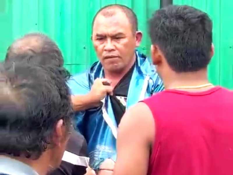 RISIKO DIPECAT : Aiptu I Wayan Sudiadnyana terancam kena Pemberhentian Tidak Dengan Hormat(PTDH) akibat menjambret. (dok.radar bali)