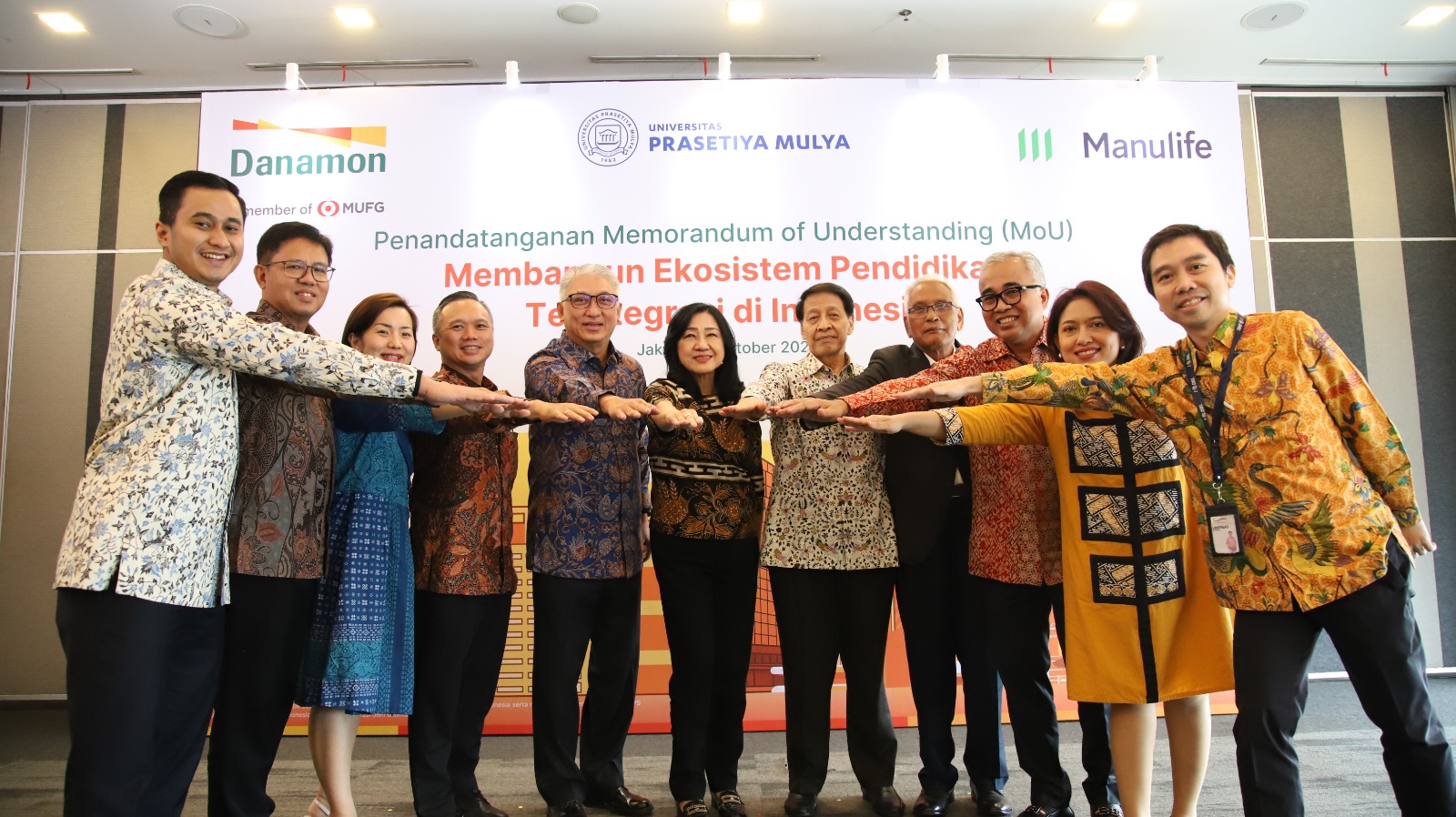 KOLABORASI: Danamon bersama Manulife Indonesia dan Universitas Prasetiya Mulya berkolaborasi dan akan menghadirkan Prasmul EduWealth.