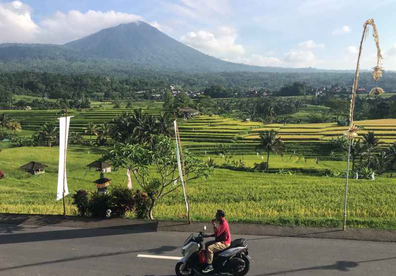ilustrasi cuaca cerah, berawan, di Jatiluwih, Tabanan. (Miftahuddin/Radar Bali)