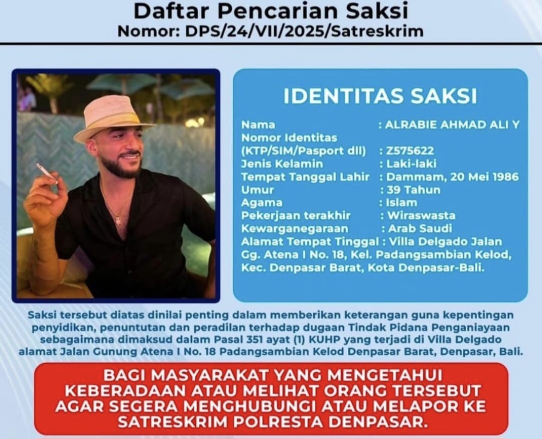 Identitas WNA Arab yang belum tersentuh hukum