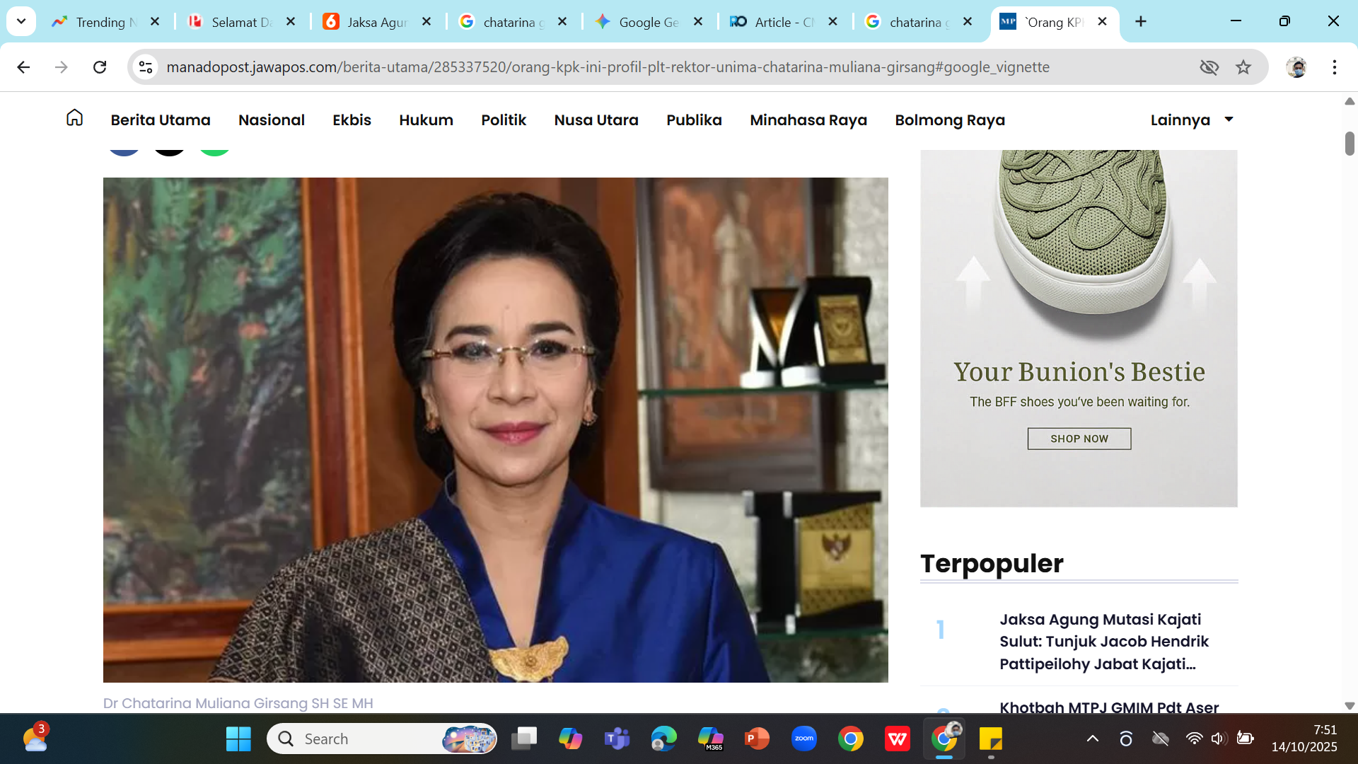 Kepala Kejaksaan Tinggi Bali Chatarina Muliana Girsang.