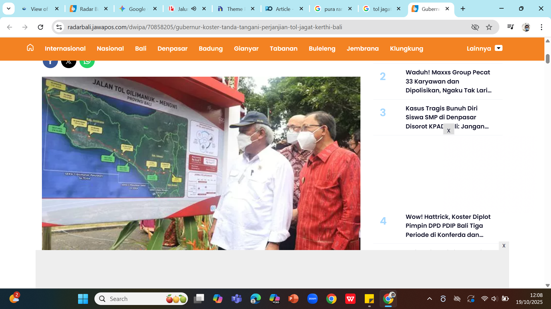 GROUND LANTAS BREAK - Seremoni ground breaking Tol Gilimanuk-Mengwi di Pekutatan Timur, Jembrana, pada 2022.