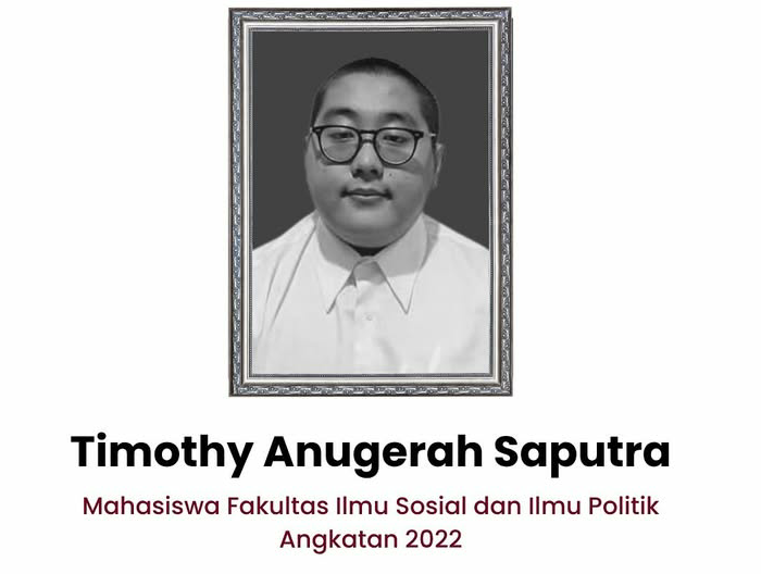 KISAH PILU: Timothy Anugrah Saputra mahasiswa Universitas Udayana bunuh diri diduga karena perlindungan/instagram @dpm_udayana