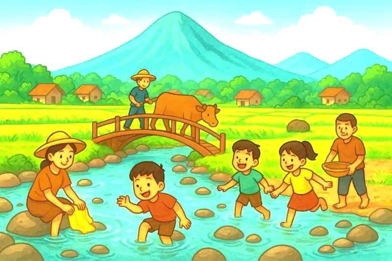 Ilustrasi aliran Sungai untuk persawahan- Manado Post-Jawa Pos.com