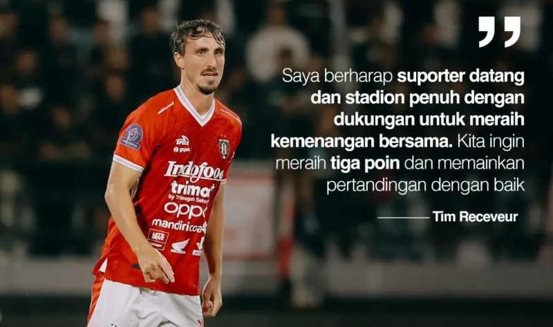 PENUHI STADION SEMETON! : Tim Receveur ajak penuhi stadion Kapten I Wayan Dipta. (foto: media bali united/IG Bali United)