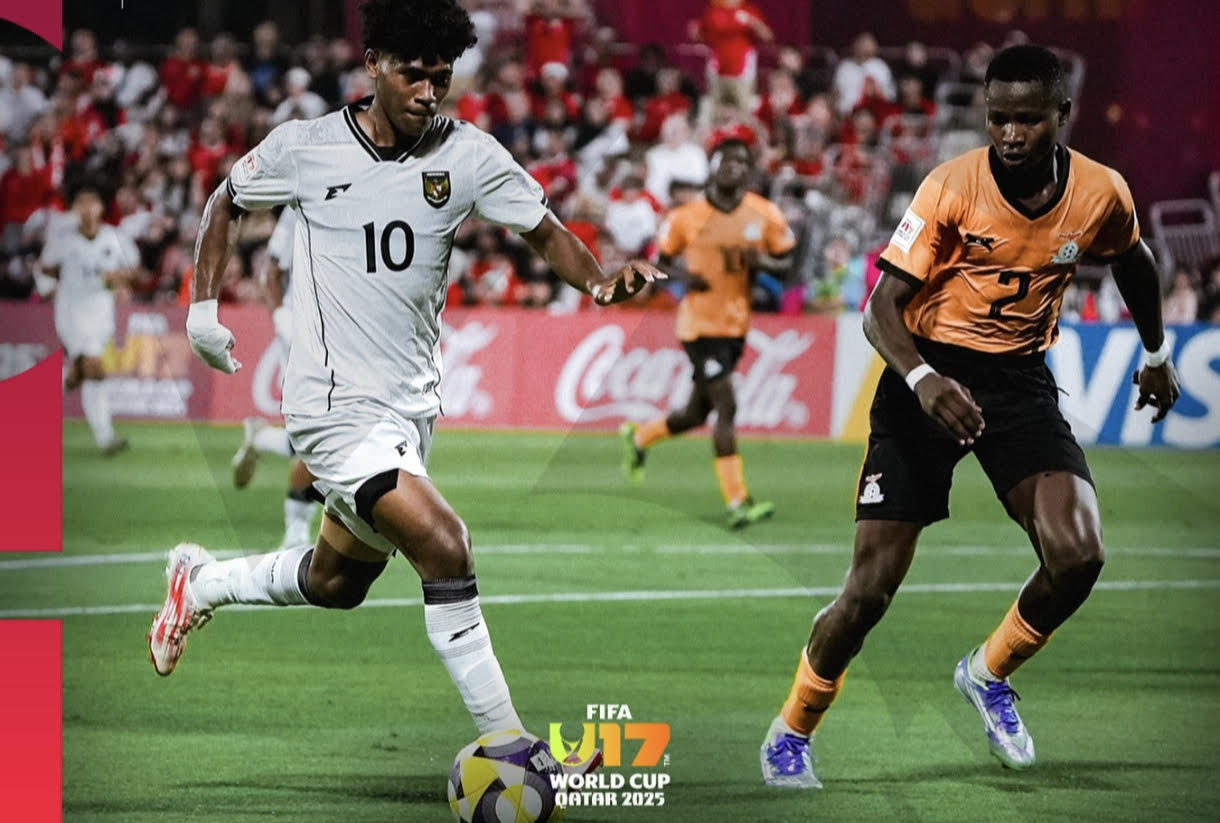 SEMPAT MENANG DULUAN: Skuad Garuda Muda sempat unggul lebih dulu, namun kebobolan tiga gol dalam tujuh menit di babak pertama, Skor Akhir 1-3 untuk kemenangan Zambia u-17 (Instagram @timnasindonesia)