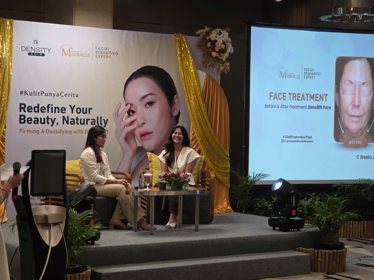 Suasana peluncuran Densilift oleh Miracle Ultimate Clinic Denpasar di Hotel Maya, Sanur, Denpasar, Sabtu (8/11). (Marsellus Pampur/Radar Bali)