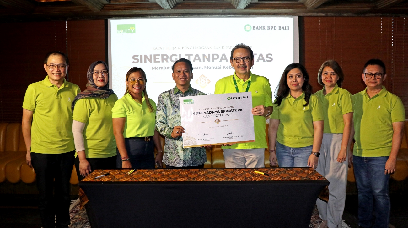 Peluncuran produk asuransi jiwa terbaru Bank BPD Bali bersama Equity Life Indonesia yaitu Pitra Yadnya Signature Plan Protection (7/11/2025).