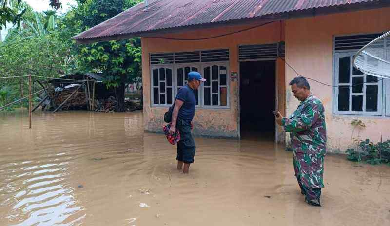 TERENDAM BANJIR: Banjir merendam sejumlah desa di tiga kecamatan di Aceh Selatan (Foto: BPBD)
