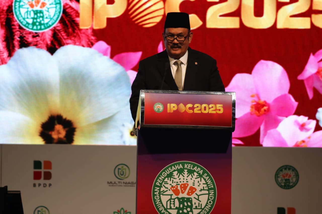 Menteri Perencanaan Pembangunan Nasional/Kepala Bappenas Rachmat Pambudy saat pembukaan IPOC 2025 BICC The Westin, Nusa Dua (13/11/2025). (Miftahuddin MH/Radar Bali)