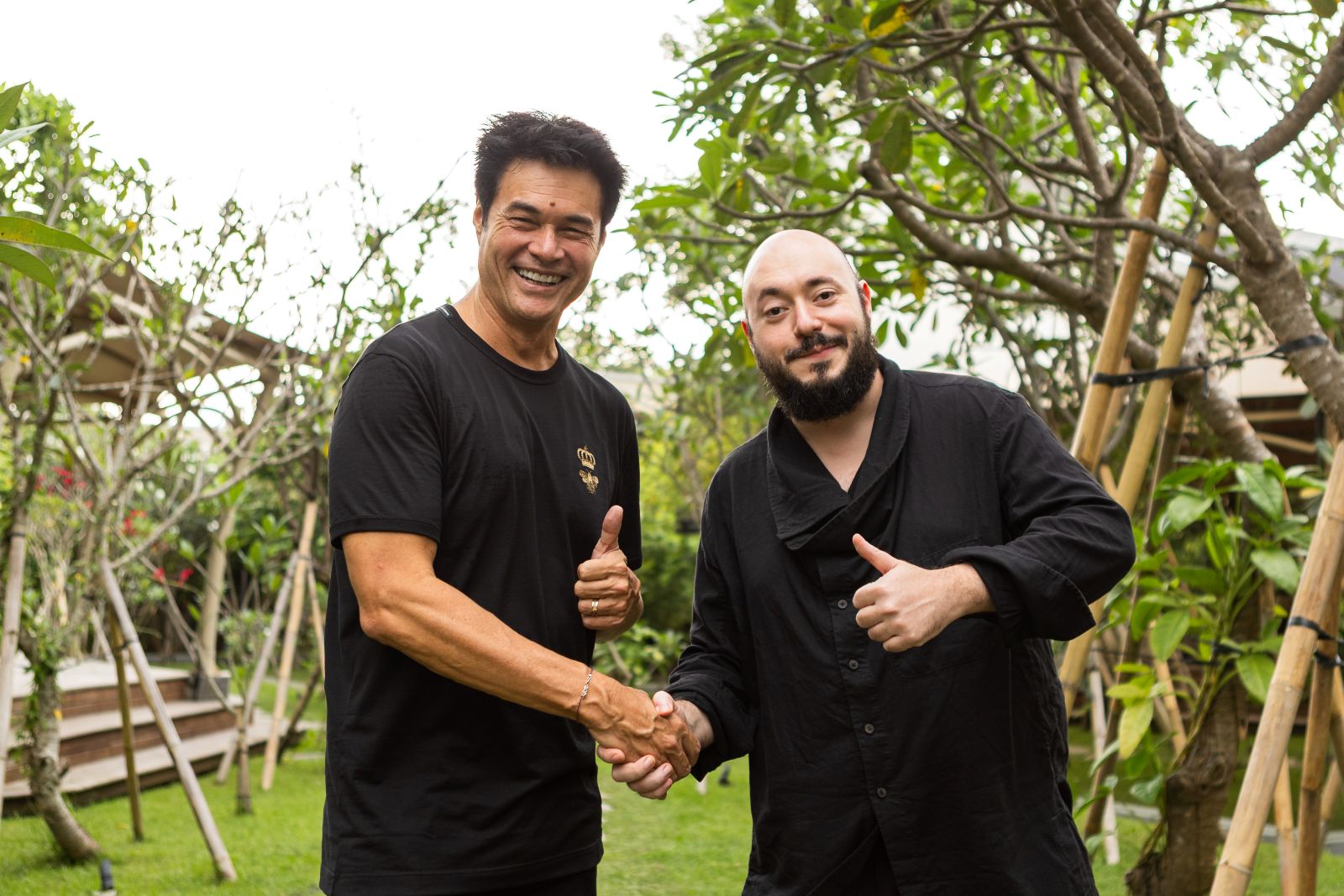 BELAJAR AI: Roger James Hamilton, CEO of Genius Group dan Lev Kroll, CEO of Nuanu Creative City (kanan)